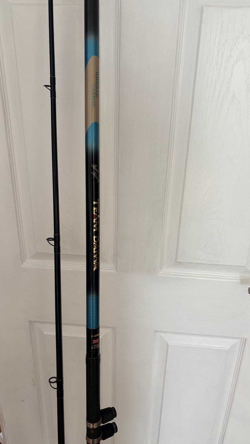 Team Daiwa Whisker Carbon beach rod and separate tip section