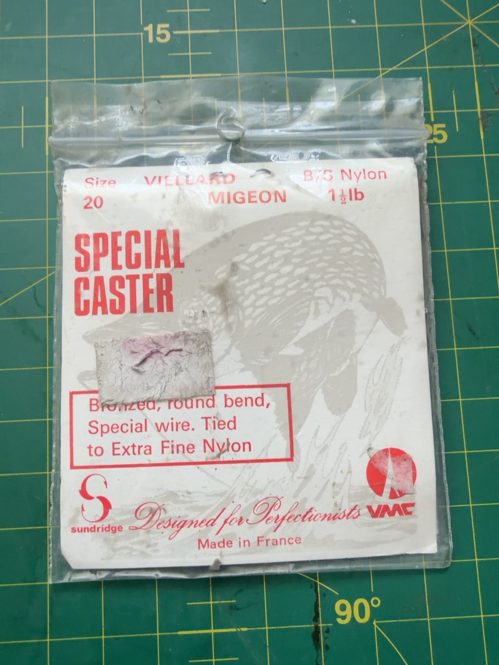 Vintage Sundridge VMC Special Caster size 20 hooks to nylon packet