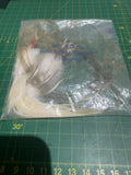 Vintage Brent Ltd Hailsham Sussex feathered sea fishing rig with large hooks estimated approximately 6/0